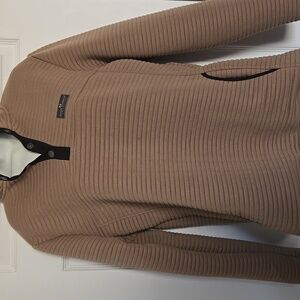 Simply Southern Ribbed Mocha Pullover Jacket L